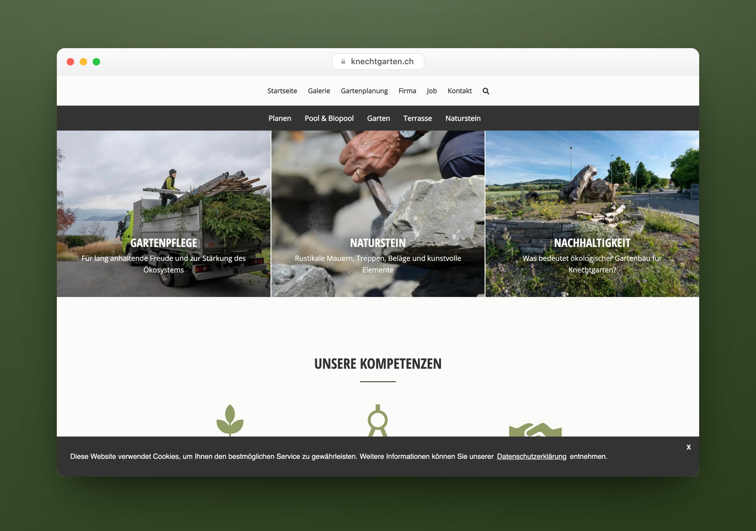 Knechtgarten, Website